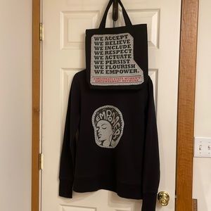 Up-cycled Sweatshirt sz M and tote bag